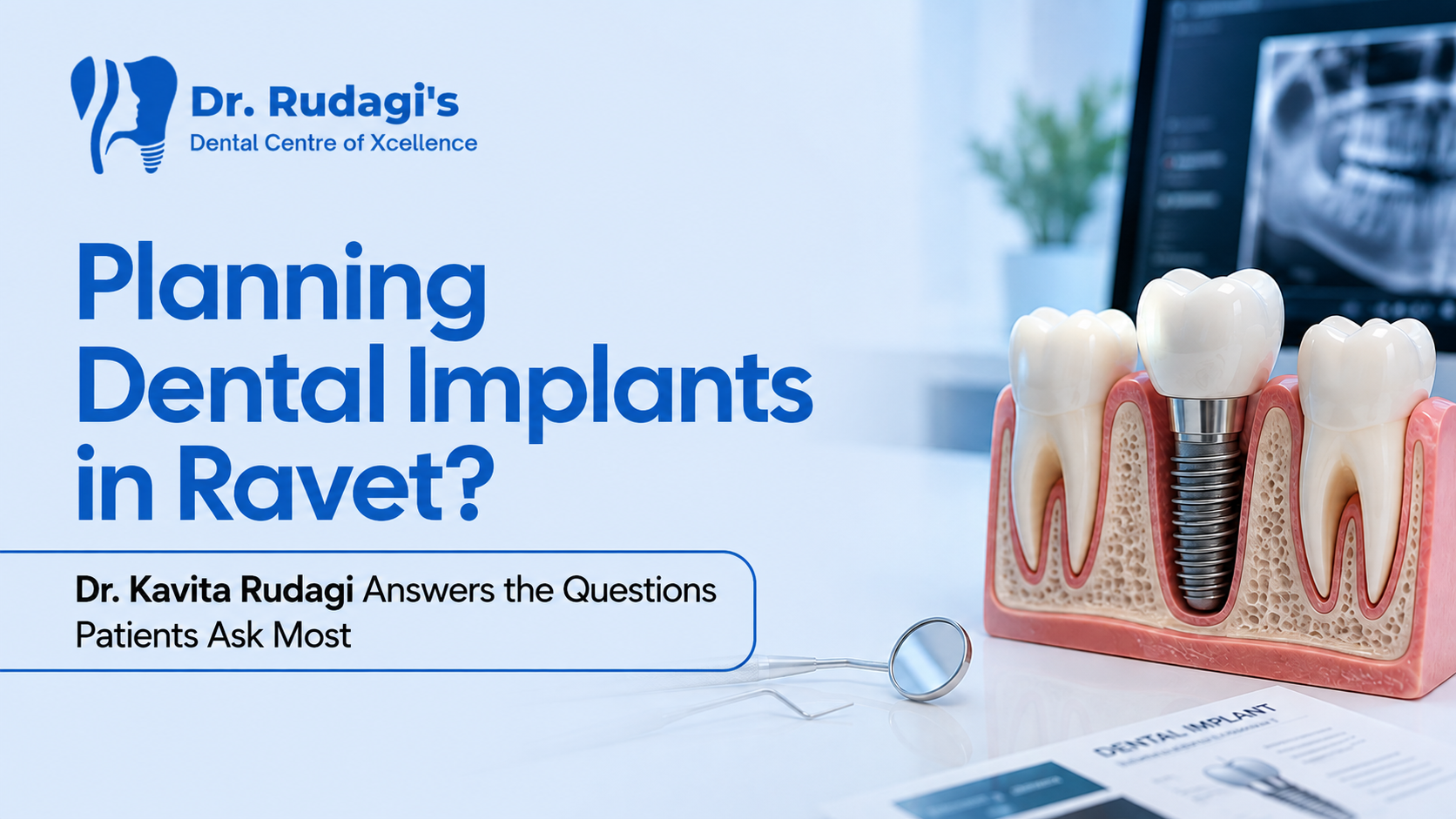 Dental implant procedure at a dental clinic in Ravet